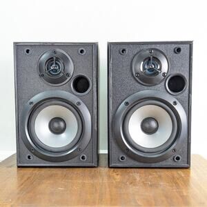 Sony SS-B1000 Bookshelf Speakers Pair 120W 5.25″ Woofer - Tested Great Condition